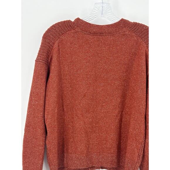 Market & Spruce Rust Button Front Cardigan Sweater Women’s Large Soft Knit - Picture 8 of 16